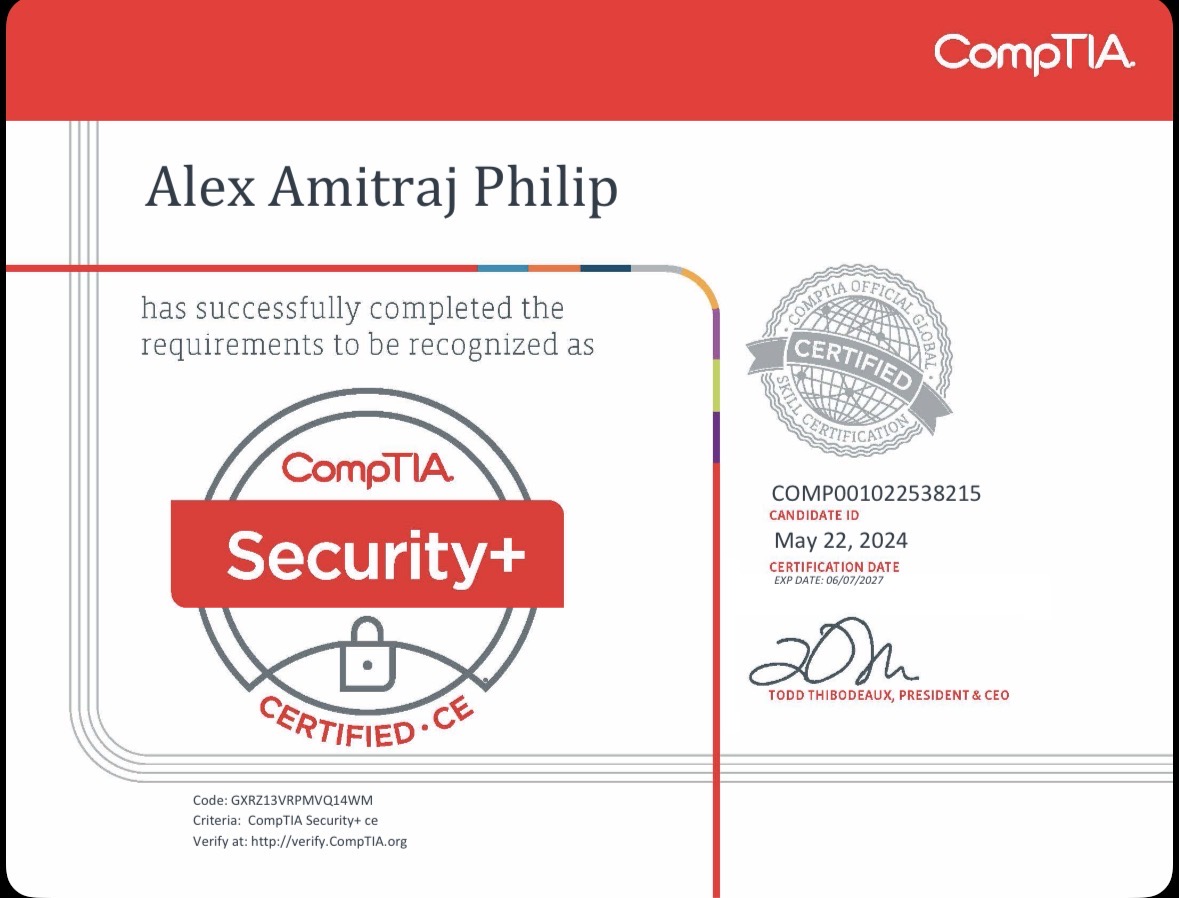 CompTIA Security+ Certificate